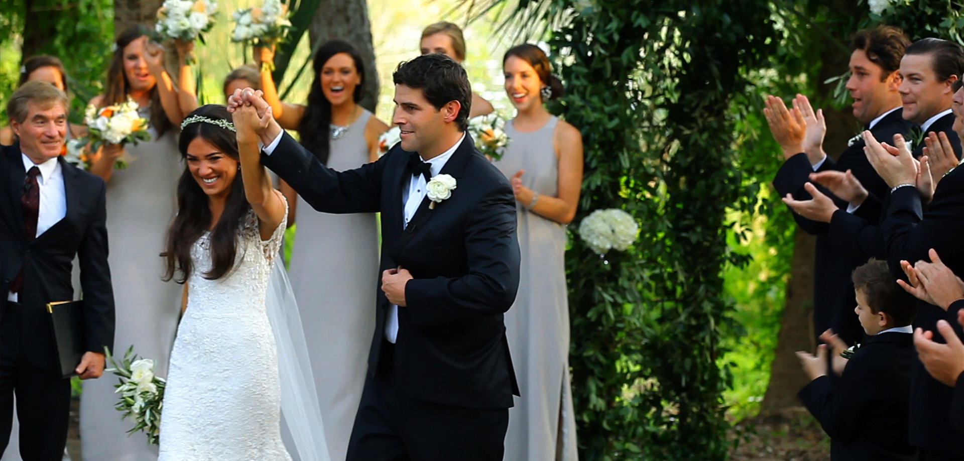 Austin Hill Country wedding ceremony at golden hour